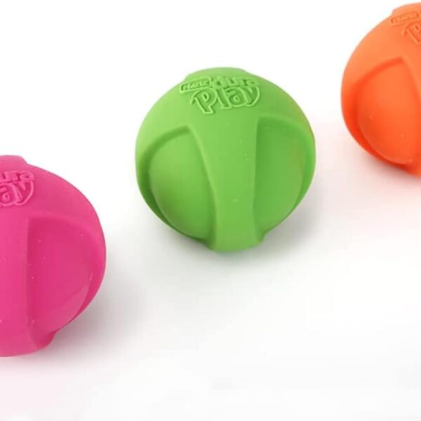 Hartz DuraPlay Ball Squeaky Latex Dog Toy, Medium 3 Pack