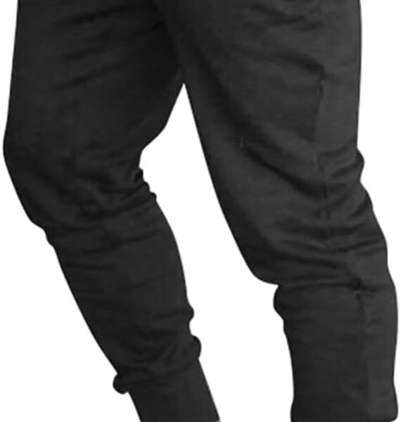 BUXKR Men's Slim Joggers Workout Pants for Gym Running and Bodybuilding Athletic Bottom Sweatpants with Deep Pockets