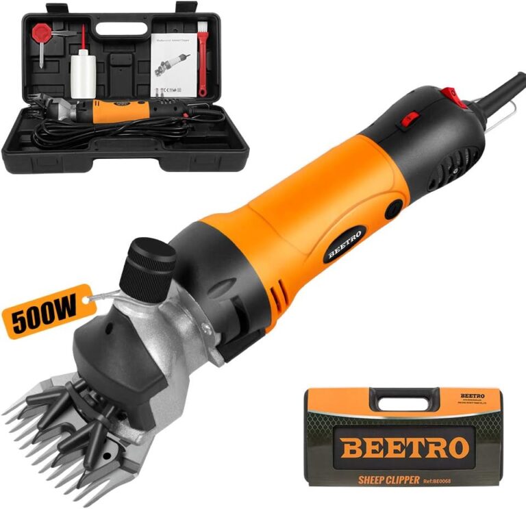 BEETRO 500W Electric Professional Sheep Shears, Animal Grooming Clippers for Sheep Alpacas Goats and More, 6 Speeds Heavy Duty Farm Livestock Haircut