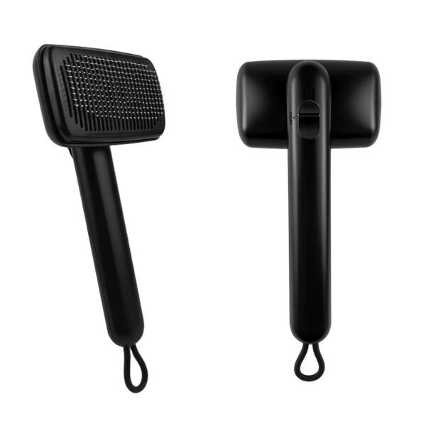 Self Cleaning Deshedding Cat Brush for Dogs & Cats,Adjustable Cat Brushes for Indoor Cats, Easy to Clean Grooming Tool for Long & Short Haired Pets