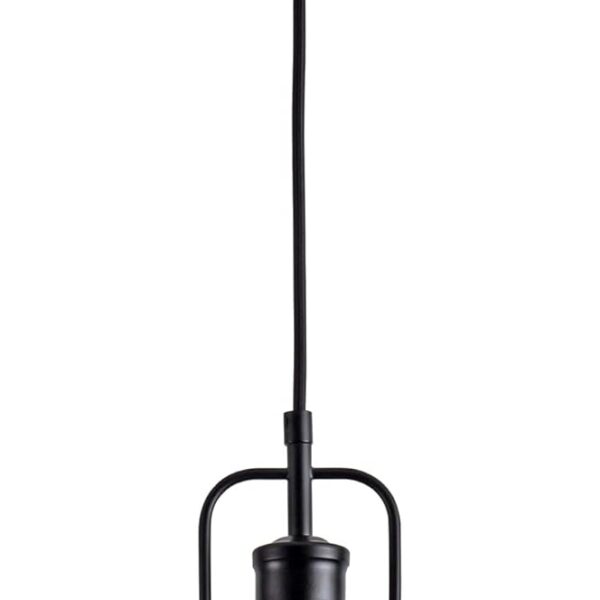 Glass Pendant LightBlack Pendant Light Fixtures with Seeded Glass Shade, Adjustable Height Hanging Lights for Hallway, Kitchen Island, Dinning RoomBulb not Included