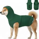 Thunder Shirt for Dogs Anxiety, Skin-Friendly Dog Thunder Jacket for Medium Dogs, Soft Dog Calming Vest for Fireworks, Separation, Green Thunder Anxiety Jacket for Dogs and Cats