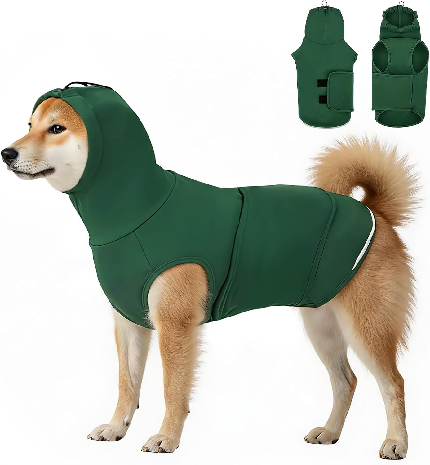 Thunder Shirt for Dogs Anxiety, Skin-Friendly Dog Thunder Jacket for Medium Dogs, Soft Dog Calming Vest for Fireworks, Separation, Green Thunder Anxiety Jacket for Dogs and Cats Thunder Shirt for Dogs Anxiety, Skin-Friendly Dog Thunder Jacket for Medium Dogs, Soft Dog Calming Vest for Fireworks, Separation, Green Thunder Anxiety Jacket for Dogs and Cats