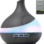 500ML Essential Oil Diffuser: Aroma Diffuser with Remote Control for Hotel Spa Yoga Room - Humidifiers for Bedroom with 14 Colors LED Night Light for Kids/Women Home Relaxation