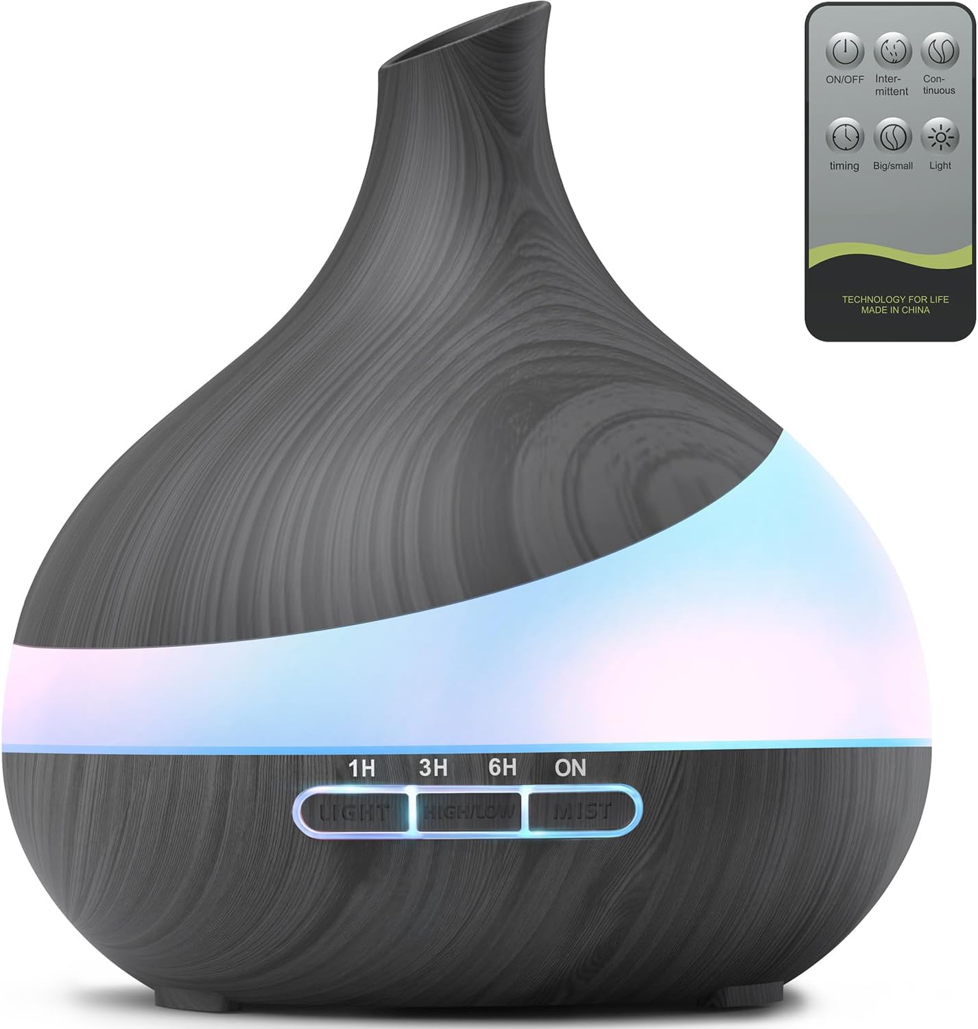 500ML Essential Oil Diffuser: Aroma Diffuser with Remote Control for Hotel Spa Yoga Room - Humidifiers for Bedroom with 14 Colors LED Night Light for Kids/Women Home Relaxation 500ML Essential Oil Diffuser: Aroma Diffuser with Remote Control for Hotel Spa Yoga Room - Humidifiers for Bedroom with 14 Colors LED Night Light for Kids/Women Home Relaxation