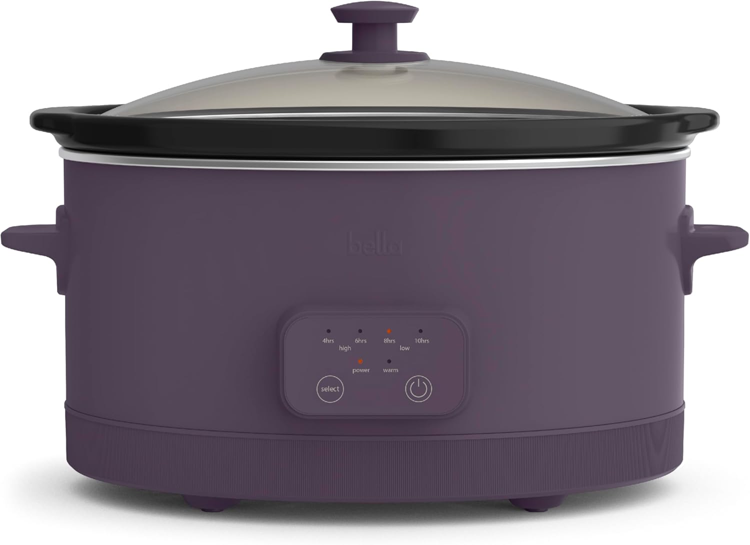 bella 6.0 Qt Programmable Slow Cooker, Ceramic Nonstick Coating, Adjustable Temperature & Cooking Times, Dishwasher Safe Stoneware Pot & Tempered Glass Lid, Tangle Free Cord Wrap, Plum bella 6.0 Qt Programmable Slow Cooker, Ceramic Nonstick Coating, Adjustable Temperature & Cooking Times, Dishwasher Safe Stoneware Pot & Tempered Glass Lid, Tangle Free Cord Wrap, Plum
