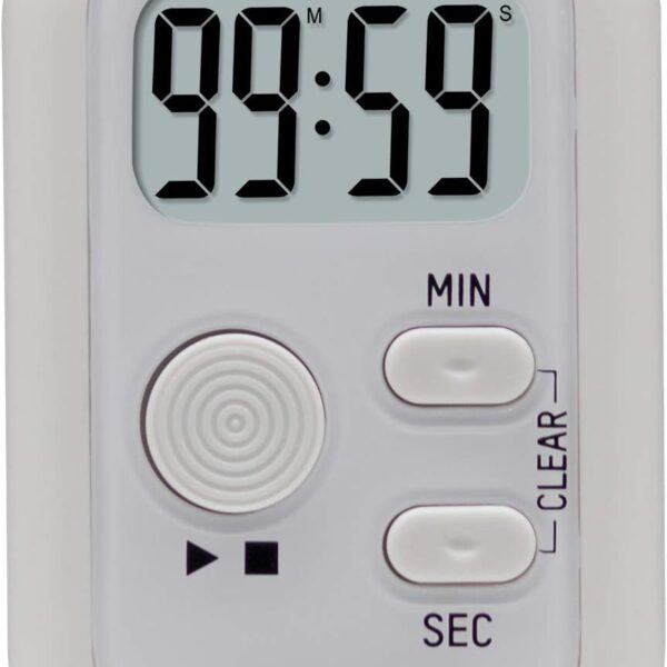 Taylor Multi-Alert (Sound, Light, Vibration) Digital Timer, Standard, White