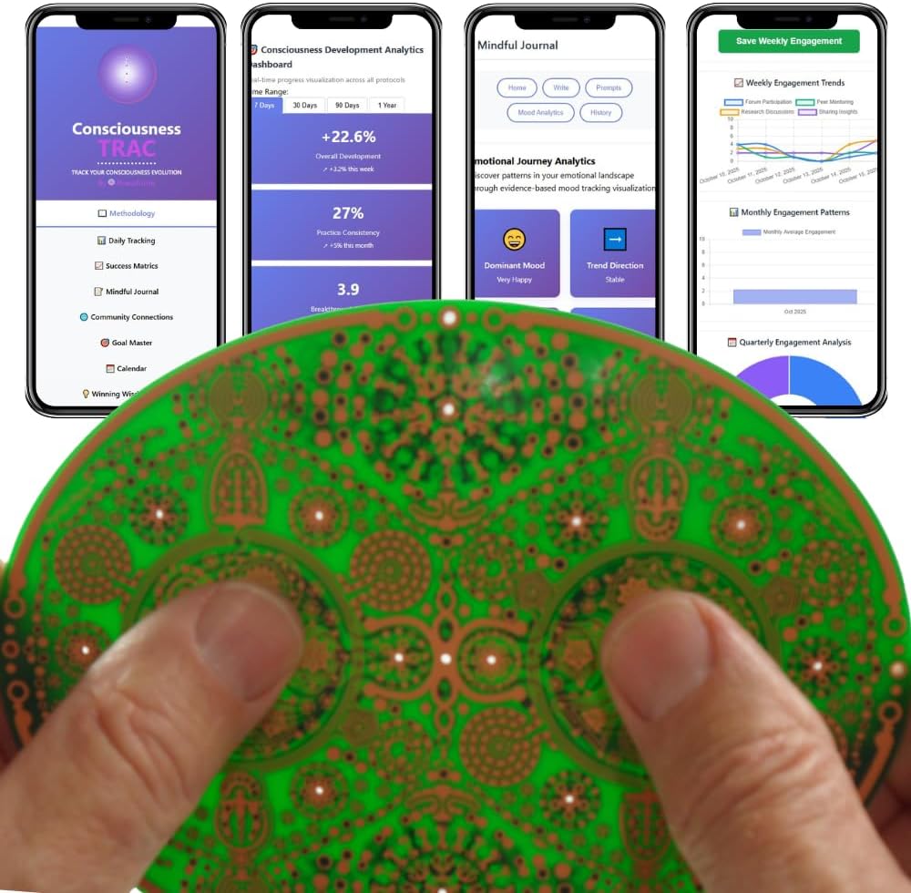 Portal Plate - Meditation Enhancement Tool with Consciousness Tracking - Sacred Geometry Device for Deep Spiritual Practice & Awareness Expansion - Includes Free App 5.75"4.25" Portal Plate - Meditation Enhancement Tool with Consciousness Tracking - Sacred Geometry Device for Deep Spiritual Practice & Awareness Expansion - Includes Free App 5.75"4.25"
