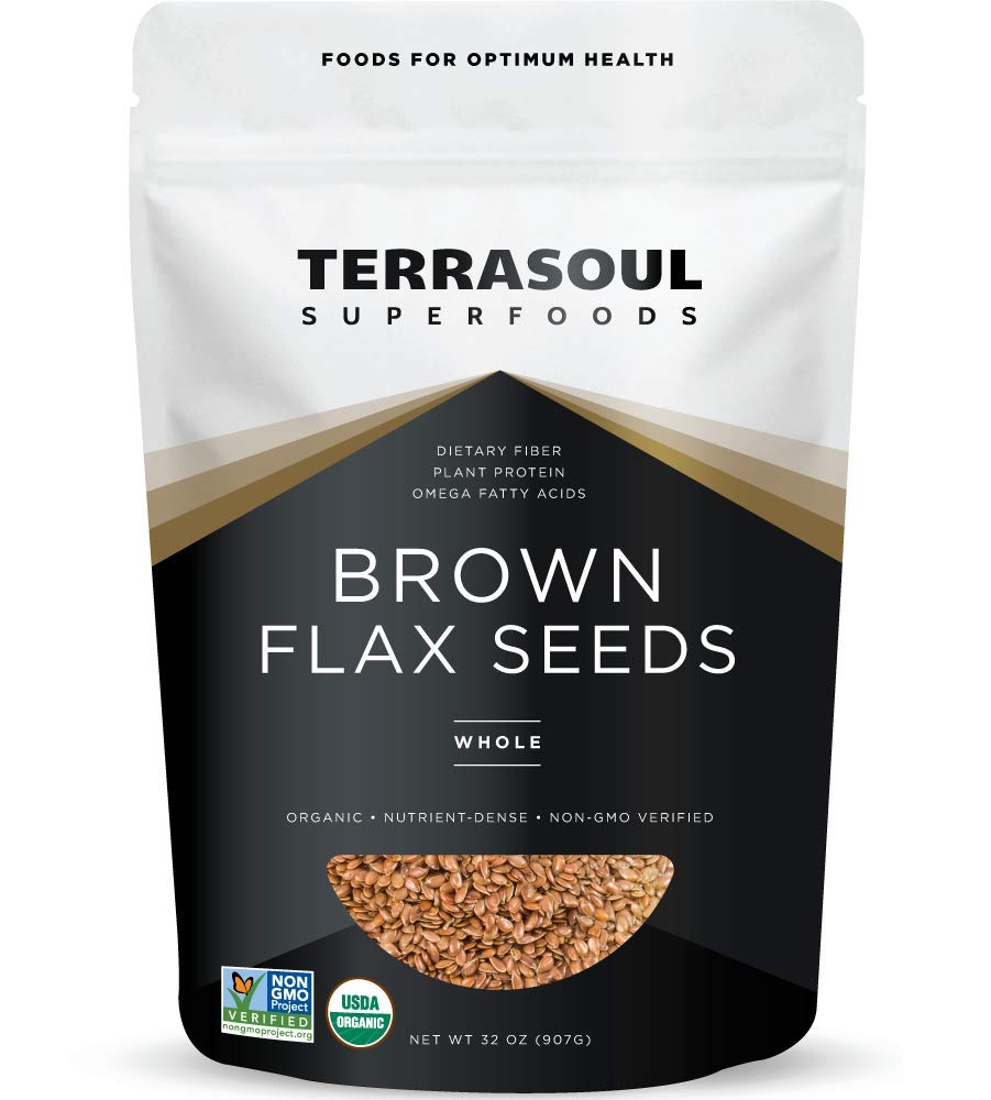 Terrasoul Superfoods Organic Brown Flax Seeds, 2 Pound Terrasoul Superfoods Organic Brown Flax Seeds, 2 Pound