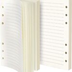 Refill Lined Paper, Leather Journal Refills Lined, 6-Holes Inserts (320 Pages) for A6 Binder Refillable Journals Notebooks, 2 Pack(Each Pack 80 Sheets, 160 Pages)