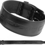 Gymreapers Weightlifting Belt 6MM Genuine Leather - Double Prong Power Belt Heavy Duty 4-Inch Wide - Strong, Stabilizing Back Support For Deadlifts, Squats Powerlifting