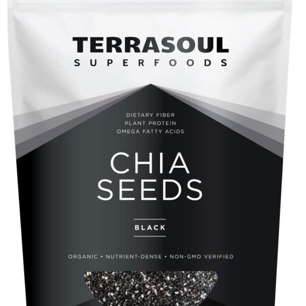 Terrasoul Superfoods Organic Black Chia Seeds, 2.5 Pounds, Nutrient-Packed Superfood for Energy, Puddings, Smoothies, and Baking