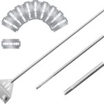 Kirecoo Algae Scraper for Glass Aquariums, 25.6" Fish Tank Cleaner, Stainless Steel Algae Scraper for Fish Tank with 10 Blades, Aquarium Glass Cleaning Tools, Cleaning Accessories