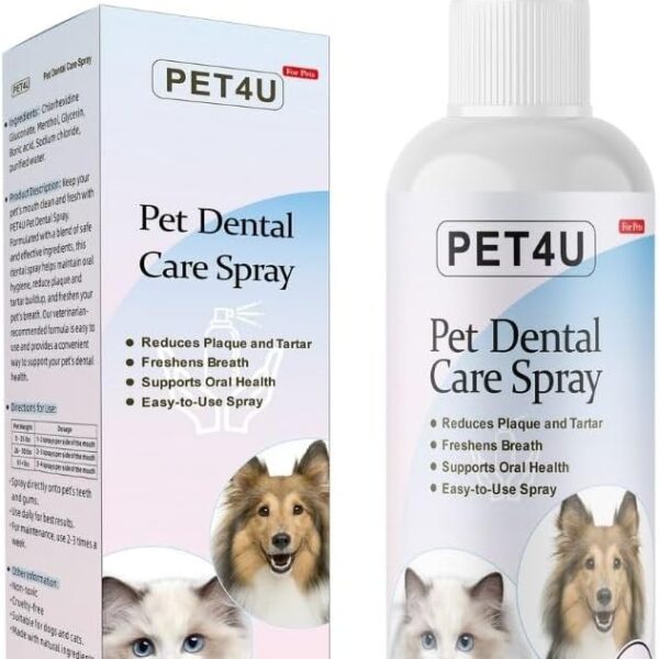 Dog Breath Freshener, 8 oz - Fights Plaque, Tartar & Bad Breath - Gentle Gum Care & pH Balance - Dog Dental Care for Cat and Dog - No-Brush Solution