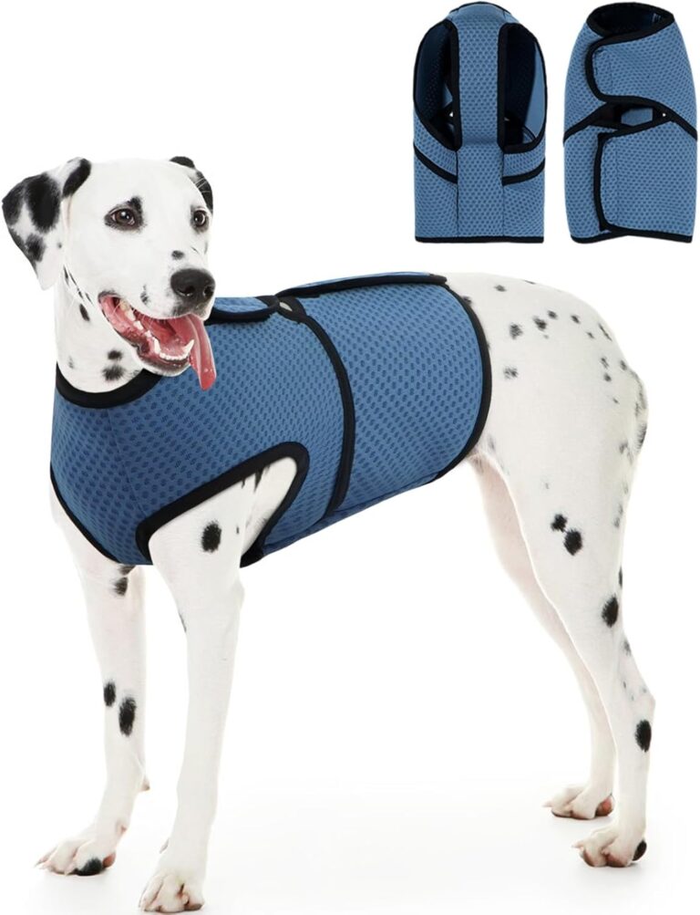 Dog Anxiety Vest Calming Jacket,Adjustable Dog Anxiety Relief Shirts,Thunder Coat for Fireworks, Vet Visits and Separation,Lakeblue XL