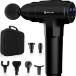 AERLANG Massage Gun, Deep Tissue Muscle Back Massage for Athletes Pain Relief, Percussion Massager with 6 Massages Heads & 20 Speed Fathers Birthday Day Gifts from Daughter Portable Back Massager Gun