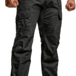 CQR Men's Tactical Pants, Water Resistant Ripstop Cargo Pants, Lightweight EDC Work Hiking Pants, Outdoor Apparel