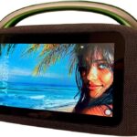 NeoBoomBox Smart Portable Speaker with 10.1 Touchscreen  Android 13 Entertainment Hub, 80W Powerful Sound, YouTube, Netflix & Spotify Streaming, Karaoke & Guitar Input, 89h Battery