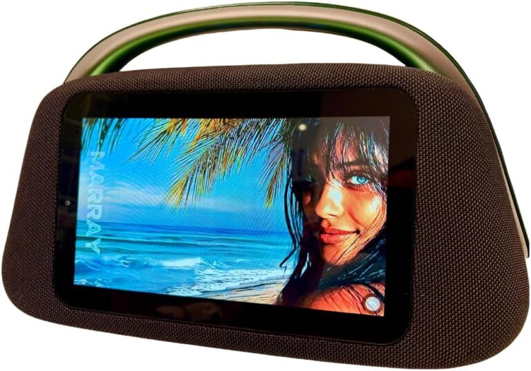 NeoBoomBox Smart Portable Speaker with 10.1 Touchscreen  Android 13 Entertainment Hub, 80W Powerful Sound, YouTube, Netflix & Spotify Streaming, Karaoke & Guitar Input, 89h Battery