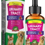 Cat & Dog Natural UTI Medicine, Cranberry Supplement for Dogs, Urinary Tract Infection Treatment Care Drops, Prevention Incontinence, Stones- Bladder Constipation Relief, Kidney Support for Pets