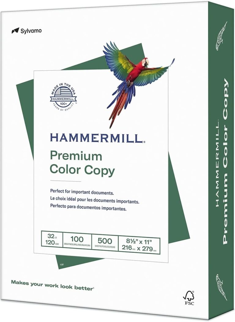 Hammermill Printer Paper, Premium Color 32 Lb Copy Paper, 8.5 x 11 - 1 Ream (500 Sheets) - 100 Bright, Made in the USA, 102630
