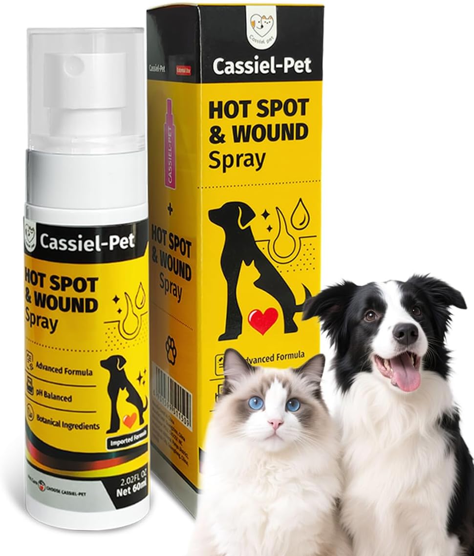 Hot Spot Spray Treatment, Wound Care & Itch Relief Spray for Dogs and Cats, Relives Scratching, Itchy Skin and Paw Licking, for All Animals, 2.02oz Hot Spot Spray Treatment, Wound Care & Itch Relief Spray for Dogs and Cats, Relives Scratching, Itchy Skin and Paw Licking, for All Animals, 2.02oz