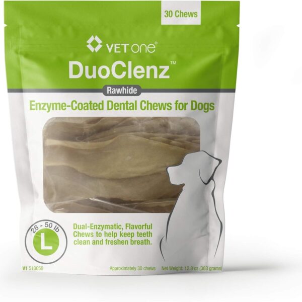 VetOne DuoClenz Enzyme Coated Dental Chews Large (30 count) by Vet One