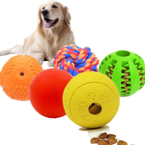 5 Different Functions Interactive Dog Toys, Puzzle Toys, Dog Balls for Medium Large Dogs, Dog Squeaky Balls, Food Treat Dispensing Toys