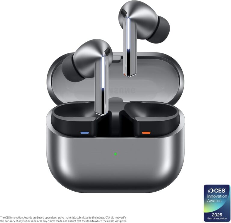 Samsung Galaxy Buds 3 Pro AI True Wireless Bluetooth Earbuds, Noise Cancelling, Sound Optimization, Redesigned Comfort Fit, Silver [US Version, Amazon Exclusive, 2Yr Warranty]