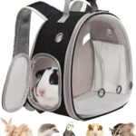 Guinea Pig Backpack, Space Capsule Bubble Window Small Animal Backpack for Guinea Pig, Bird Bunny Rabbit