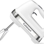 Cuisinart Power Advantage 5-Speed Hand Mixer, 220W-Motor Hand Blender Electric Mixer with 5 Speed Settings, Extra-Long Dishwasher-Safe Beaters, 60-Inch Swivel Cord, HM-50, White