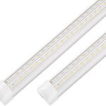 Led Shop Lights,4FT LED Light 50W 6500K 7000LM Led Daylight,Garage Light Linkable Clear Cover Integrated V-Shape for Garage Warehouse Workbench Workshop(2-Pack)