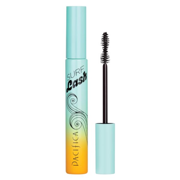 Pacifica Mascara  Surf Lash Eyelash Mascara, Water-Resistant Lash-Defining Formula with Jojoba Oil & Vegan Pectin for Long, Full Lashes, Unique Half-Pipe Twisted Wand, Vegan & Cruelty-Free