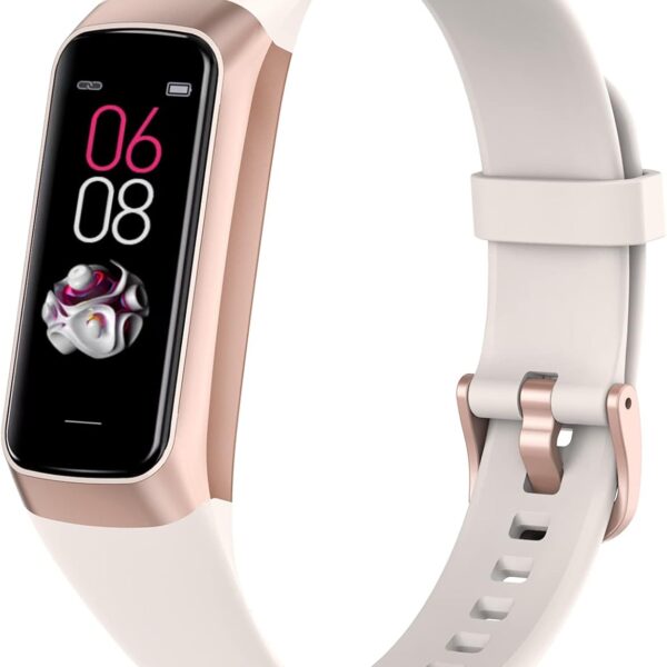 Fitness Tracker with Step Counter/Calories/Stopwatch, Activity Tracker, Health Tracker with Heart Rate Monitor, Sleep Tracker,1.10''AMOLED Touch Color Screen, Pedometer Watch for Women Men