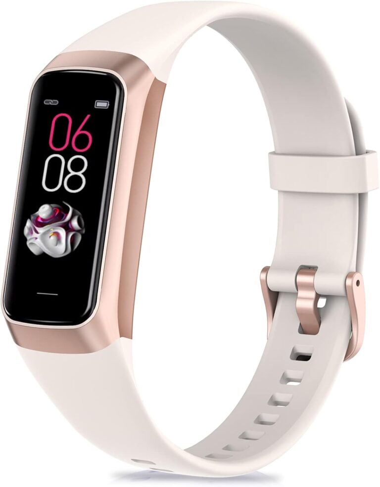 Fitness Tracker with Step Counter/Calories/Stopwatch, Activity Tracker, Health Tracker with Heart Rate Monitor, Sleep Tracker,1.10''AMOLED Touch Color Screen, Pedometer Watch for Women Men