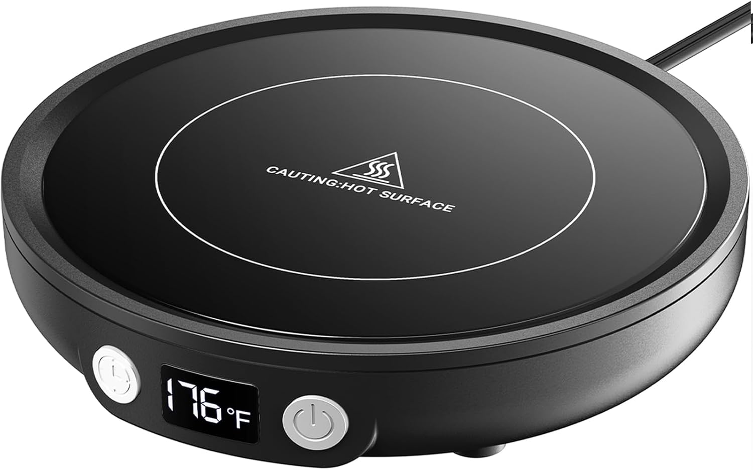 SWEETFULL Mug Warmer - Upgraded 36W Coffee Cup Warmer for Desk with 130-176 Digital Display, 2-12H Timer Auto Shut Off, Smart Electric Coffee Heating Plate, Ideal Gifts for Women Men - Black SWEETFULL Mug Warmer - Upgraded 36W Coffee Cup Warmer for Desk with 130-176 Digital Display, 2-12H Timer Auto Shut Off, Smart Electric Coffee Heating Plate, Ideal Gifts for Women Men - Black