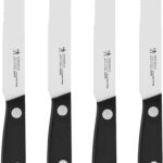 HENCKELS Prime Razor-Sharp Steak Knife Set of 4, German Engineered Informed by 100+ Years of Mastery,Black
