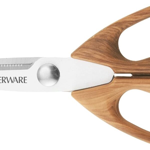Farberware 5221282 All Purpose Shear, Pecan Wood Handles 8.2 x 3.5 x 0.5 inches
