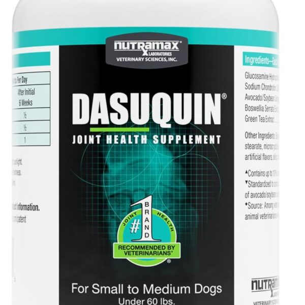 Nutramax Dasuquin for Small to Medium Dogs, Joint Health Supplement, Contains Glucosamine for Dogs, Plus Chondroitin, ASU and More, Supports Healthy Joints, Chewable Tablets, 150 Count