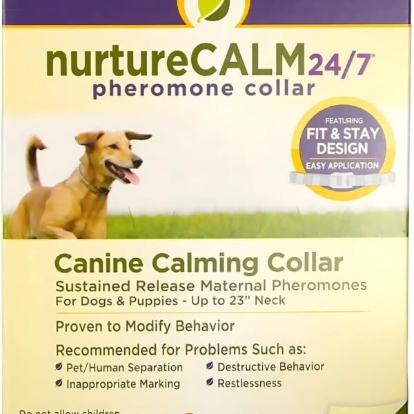 New NurtureCALM 24/7 Canine Calming Collar (23")