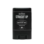 Live Bearded Mustache Wax Stick, 0.35 oz - Made in the USA with All-Natural Ingredients - Medium Hold Stache and Beard Styling for Men | Straight Up - Fragrance-Free