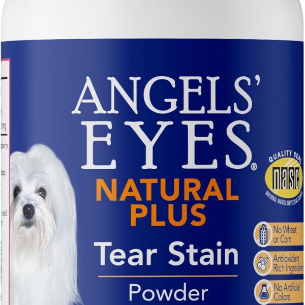 ANGELS' EYES NATURAL PLUS Tear Stain Prevention Beef Powder for Dogs | All Breeds | No Wheat No Corn | Daily Support for Eye Health | Proprietary Formula |Limited Ingredients | Net Content 45g