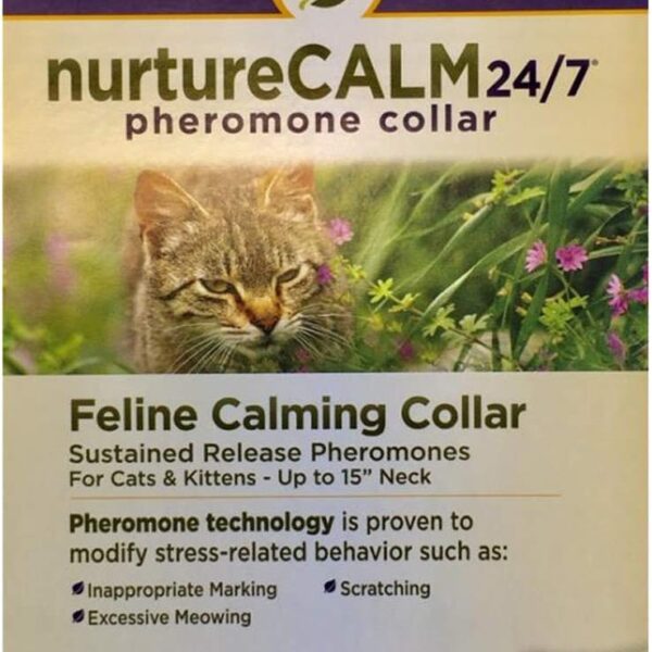 NurtureCALM 24/7 Feline Calming Pheromone Collar (Upto 15" Neck)