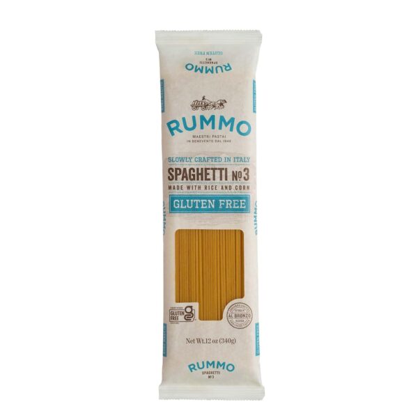 Rummo Gluten Free Spaghetti Pasta N.3 - Corn & Rice Pasta Noodles, GF Spaghetti, Thin Pasta Noodles, Italian Pasta - 12 Ounce (Pack of 5)