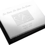Personalization Universe Our Love Ever After Personalized Photo Album - Holds 80 4x6 Photos - Ideal Engagement & Wedding Gifts for Couples - Custom Engraved Silver-Plated Cover