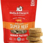 Stella & Chewy's Freeze-Dried Raw Dinner Patties - Beef Recipe - High Protein Grain-Free Puppy & Dog Food - Perfect For Picky Eaters - 14 oz