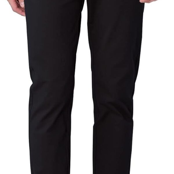 Plaid&Plain Mens Slim Fit Khaki Pants Mens Tapered Chino Pants