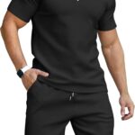 KUYIGO Men's Polo Shirt and Shorts Set Summer Outfits Fashion Casual Short Sleeve Suit for Men 2 Piece Tracksuit
