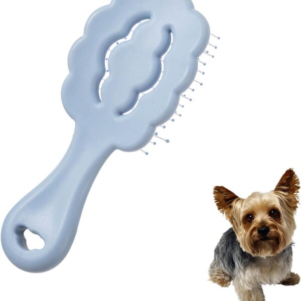 Cloud Shape Small Dog Grooming Brush - Ideal Puppy Hair Brushes for Maltese and Small Breeds- Perfect for Shih Tzus, Yorkies, and Maltipoos - (Blue)