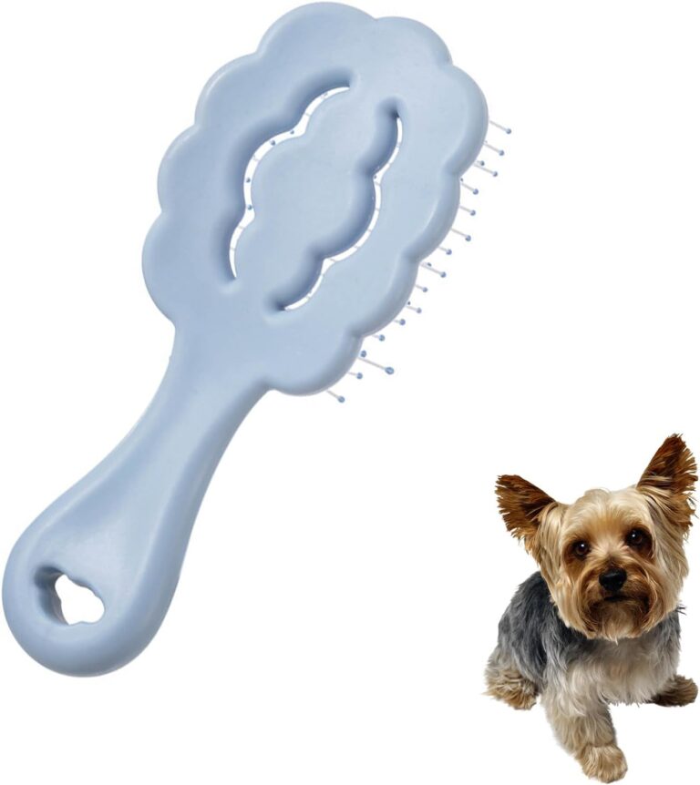 Cloud Shape Small Dog Grooming Brush - Ideal Puppy Hair Brushes for Maltese and Small Breeds- Perfect for Shih Tzus, Yorkies, and Maltipoos - (Blue)